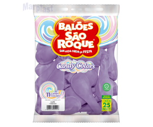 BALÃO SÃO ROQUE  TAMANHO 11  C/25 UNIDADES  CANDY COLORS LILAS