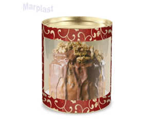 LATA PANETONE 500G C/VISOR AZEVINHO 18X16,5CM