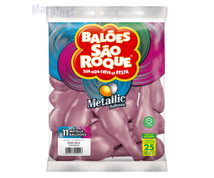 BALÃO SÃO ROQUE - TAMANHO 11 - C/25 UNIDADES - METALIC ROSE GOLD