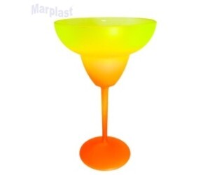TAÇA DEGRADÊ MARGUERITA LARANJA E AMARELO NEON