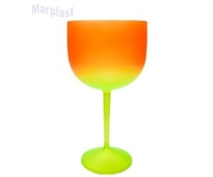 TAÇA GIN DEGRADE VERDE E LARANJA NEON