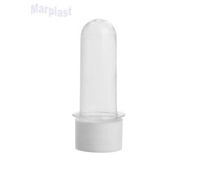 TUBO PEQUENO 8CM C/TAMPA PLASTICA BRANCO 10 UNIDADES