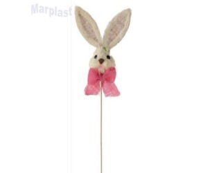 PÁSCOA ENFEITE CARINHA COELHO LACO 50CM SILVER