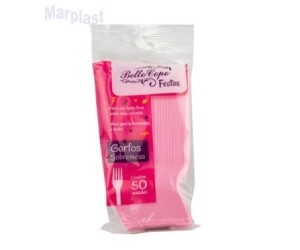 GARFO SOBREMESA C/50 UNIDADES ROSA