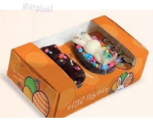 PÁSCOA CAIXA P/2 OVOS 50GR C/4 UNIDADES COELHO