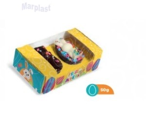 PÁSCOA CAIXA P/2 OVOS 50GR C/4 UNIDADES DOCE DIVERSÃO