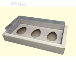 PÁSCOA CAIXA P/03 OVOS 050GR BRANCO COD 275.3 DISTAK