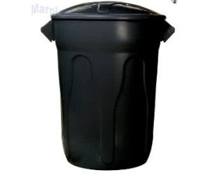 JSN LIXEIRA PLÁSTICA 100L C/TAMPA PRETA CR100P