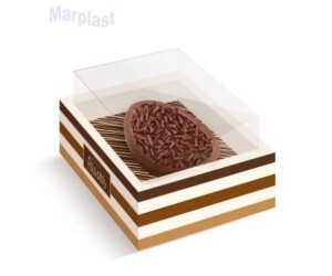 PÁSCOA CAIXA OVO 350GR NEW MOLDURA TONS CHOCOLATE