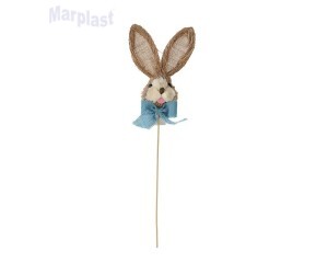 PÁSCOA ENFEITE CARINHA COELHO LACO 50CM SILVER