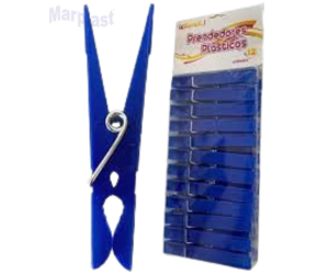 PRENDEDOR DE PLASTICO C/12 UNIDADES
