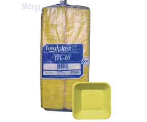 BANDEJA DE ISOPOR B-1 FUNDA AMARELA TFL-01 C/400 TOTALPLAST