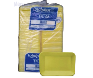 BANDEJA ISOPOR B-2 FUNDA AMARELA TFL-02 C/400 UNIDADES
