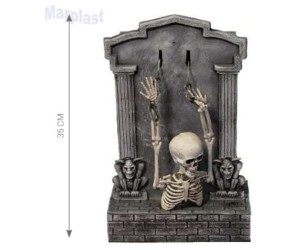 LAPIDE CAVEIRA C/LUZ SOM E MOVIMENTO HALLOWEEN