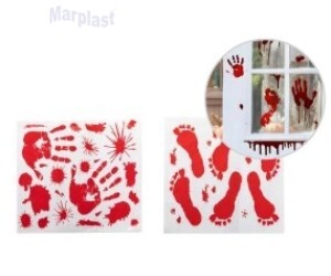HALLOWEEN TATUAGEM AUTOADESIVO MARCAS SANGUE